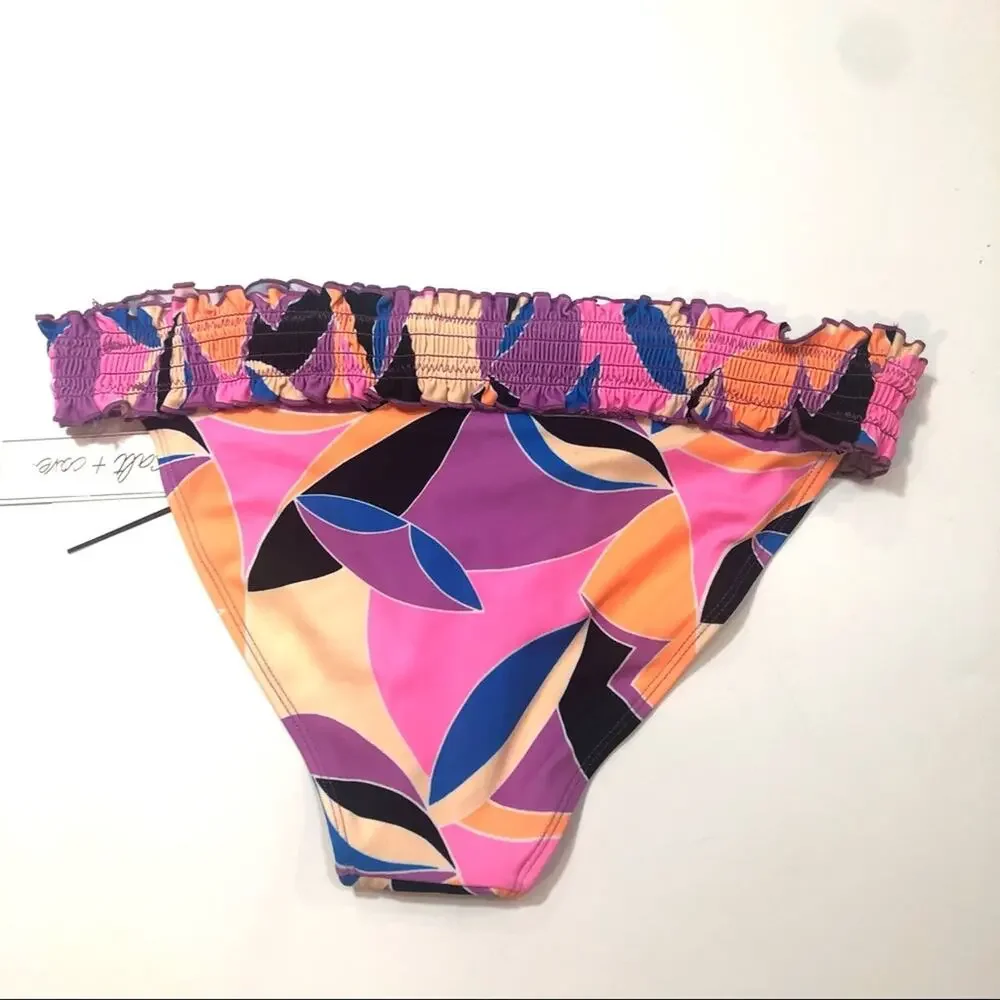 Salt+Cove Kaleidoscope smoked bikini swim bottom